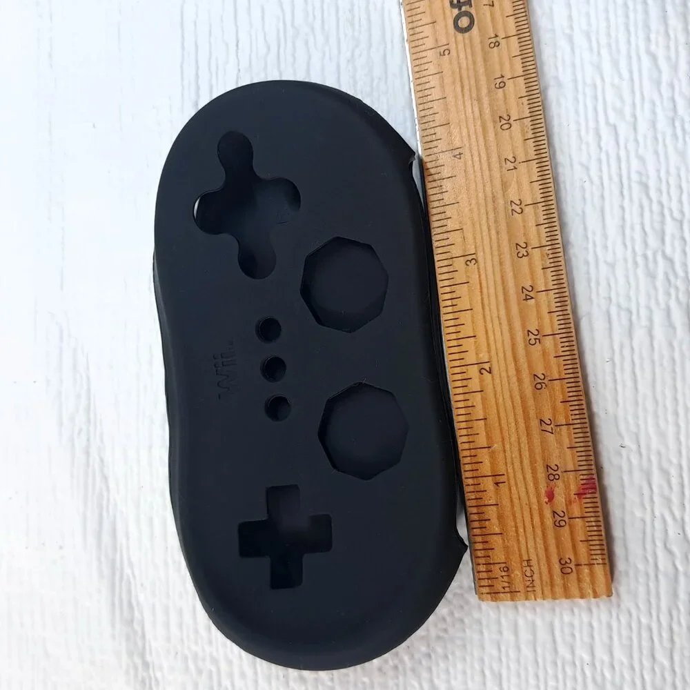 Nintendo Wii black Silicone gel Cover for pro classic game‎ pad gamepad RVL-005